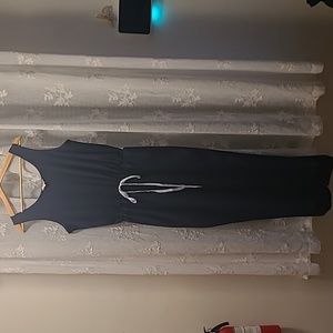 Navy blue jumpsuit. It's spandex material.